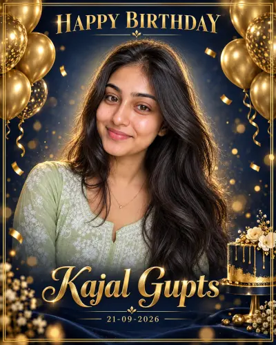 Birthday Poster AI Prompt with Your Photo and Name