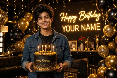 Cute Boy Celebrating Birthday 3D Avatar Prompt