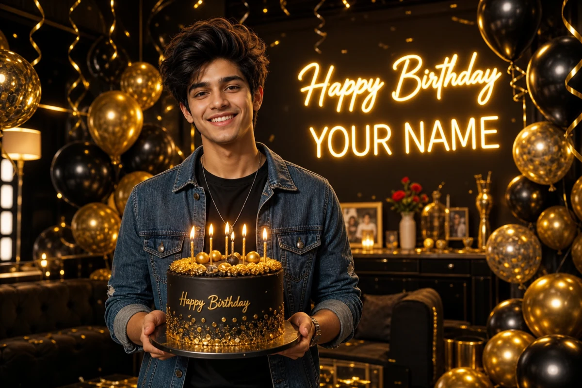 Cute Boy Celebrating Birthday 3D Avatar Prompt