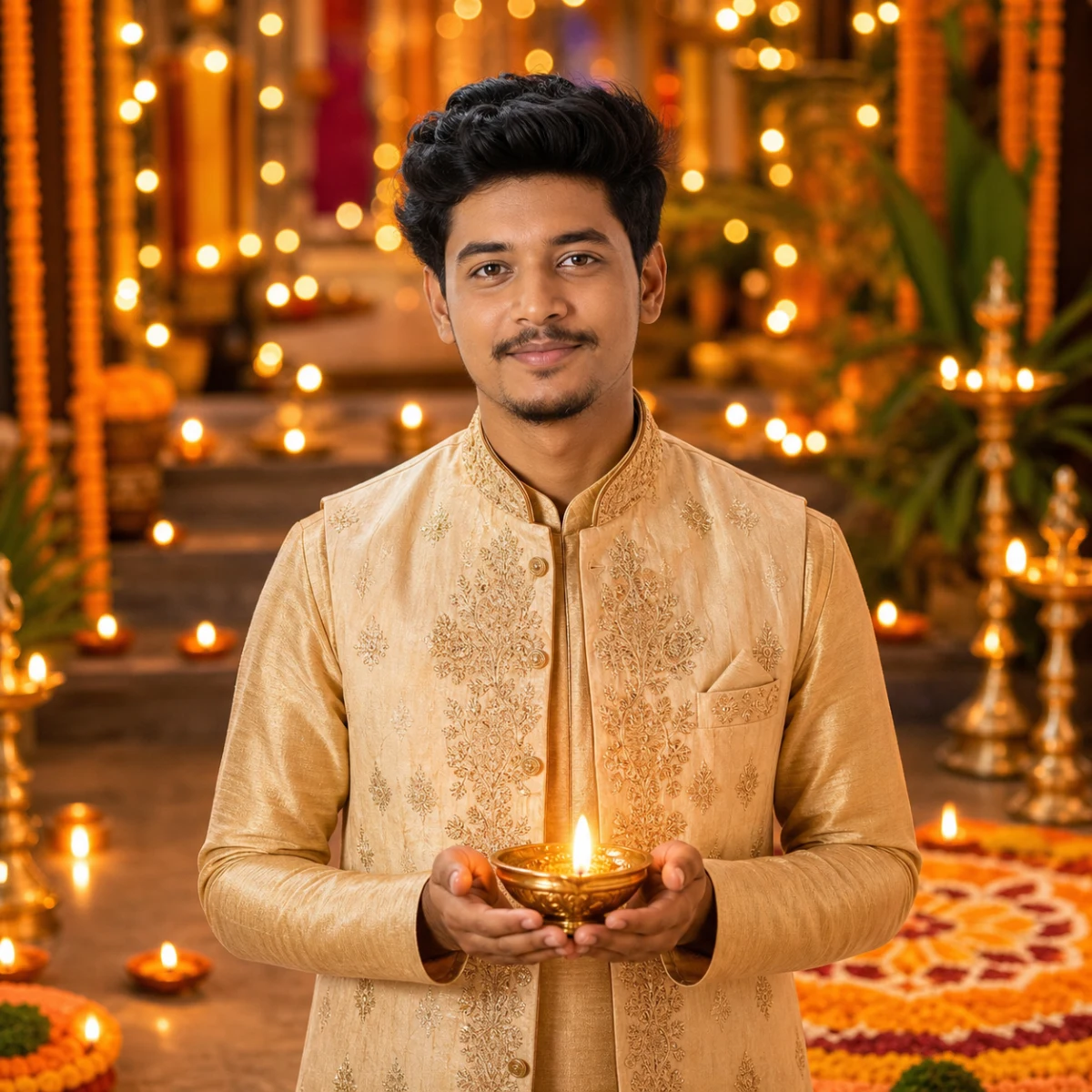 Diwali AI Photo Edit prompt - Upload Your Photo Real Face Match