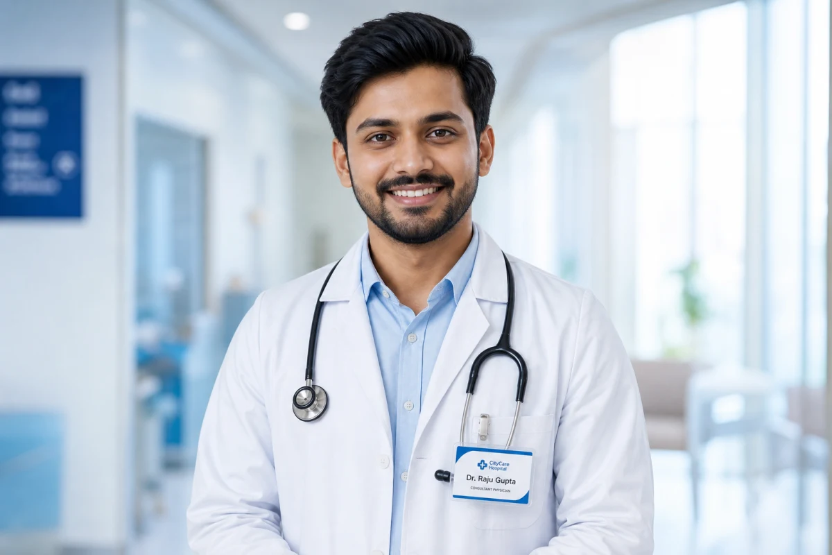AI Doctor Professional Photo Prompt – Medical Profile Picture Eiditing