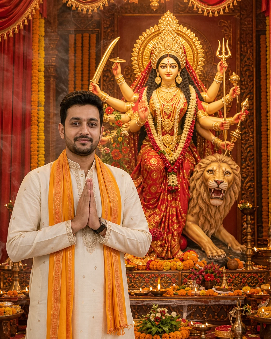 Maa Durga AI Photo Editing Prompt – नवरात्रि पर अपनी फोटो बनाएँ
