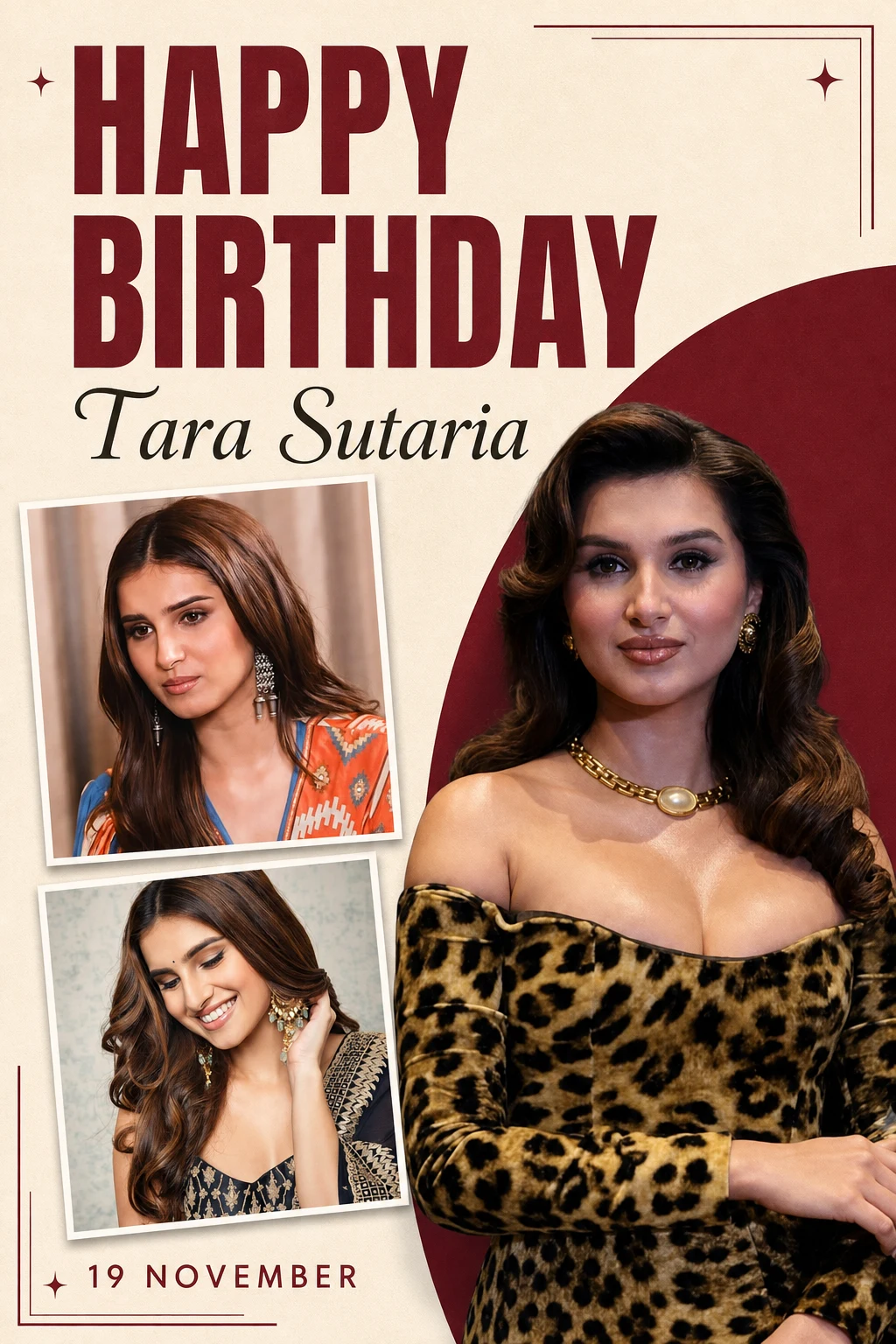 3 Photo Birthday Collage AI Prompt with Name and Date