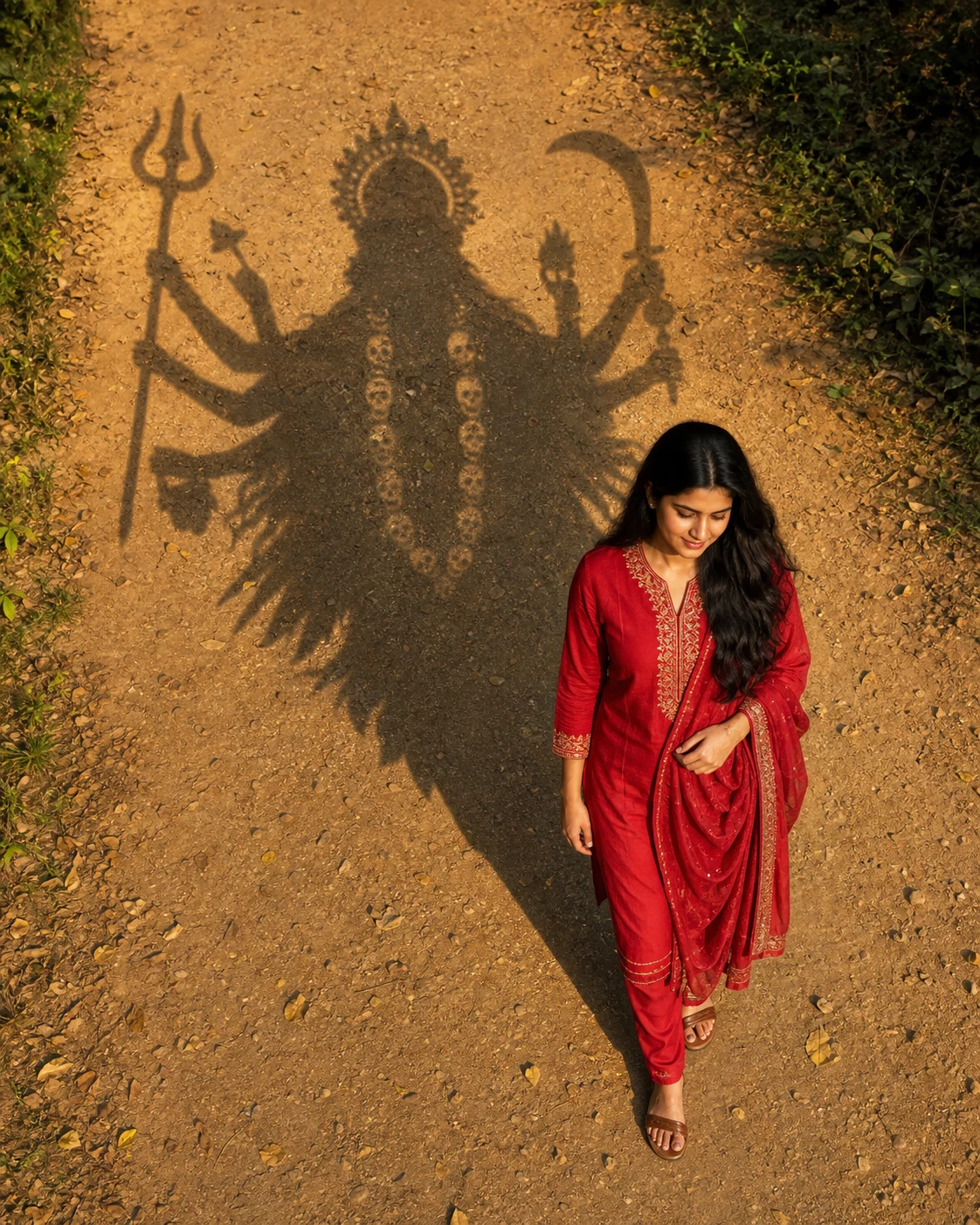 Maa Kali Shadow AI Photo Editing Prompt for Girls