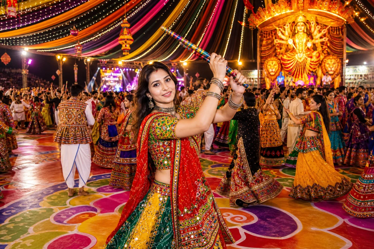 Navratri Garba Night AI Photo Editing Prompt