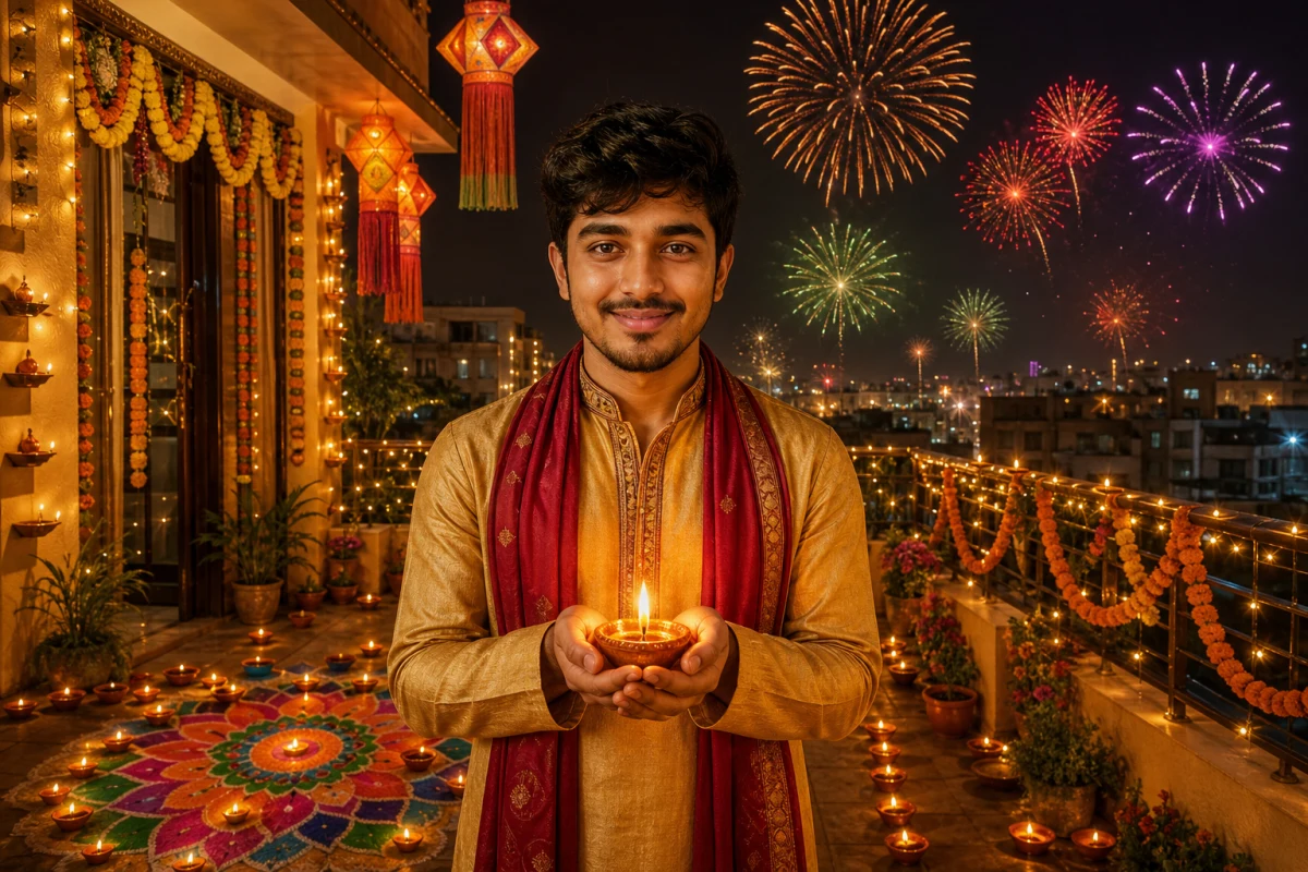 Diwali Festival AI Photo Editing Prompt