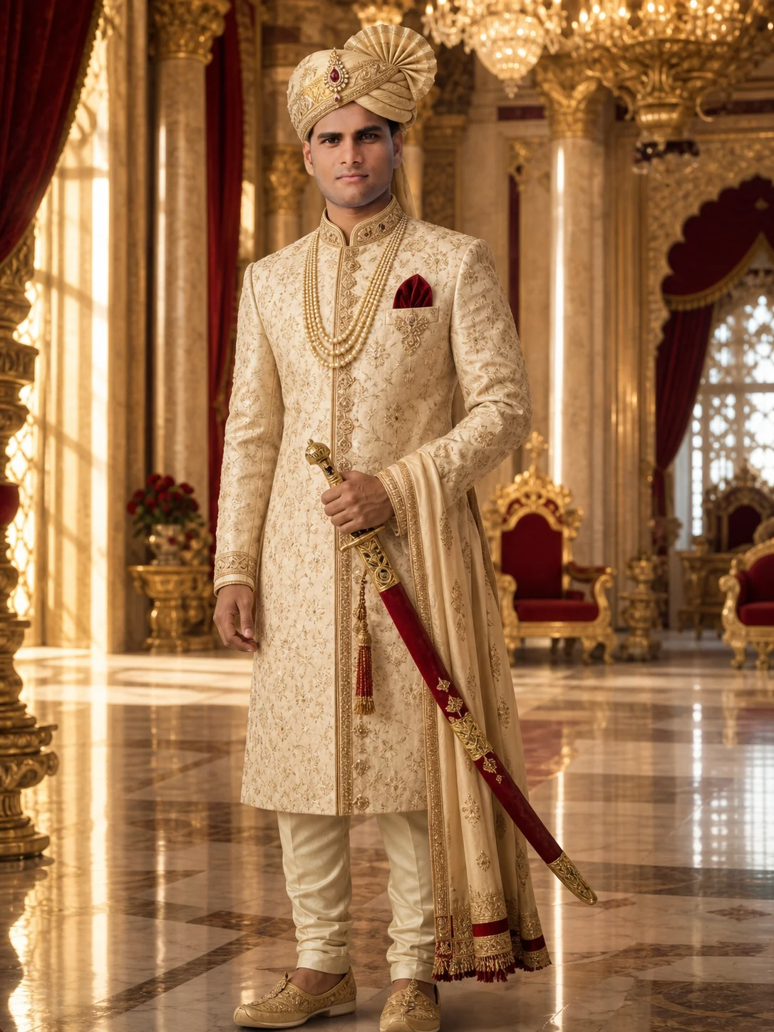 Royal Palace AI Photo Editing Prompt for Boys